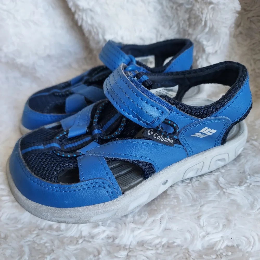 Columbia Techsun Wave Sandals Blue Hook & Loop Toddler Sz 9 Pool Beach Vacation